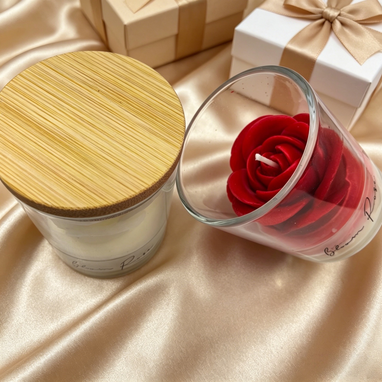 Waxing Kit Home - Rose cup flower-shaped candle,romantic atmosphere,decoration,aromatherapy candle,birthday.Household