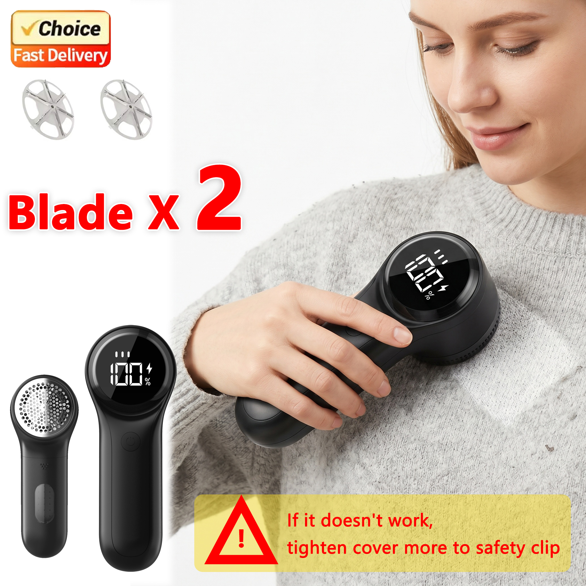 Epilator Wireless - Electric Lint Remover 3 Gears Adjustable