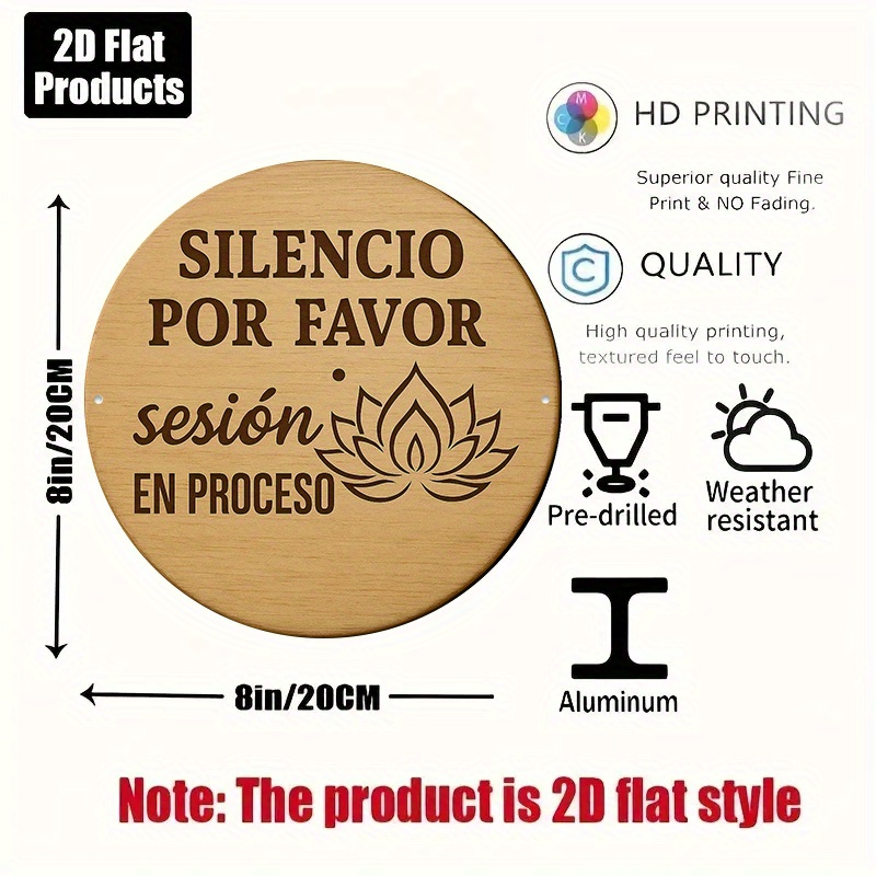 2D Metal Sign Silencio Por Fav - Spa Wellness Yoga recensie en prijs