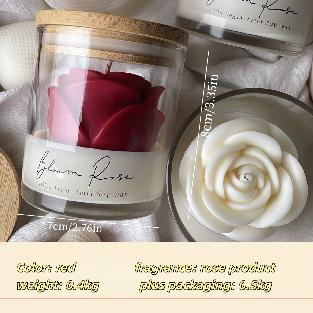 Rose-shaped candles,romantic a - Waxing Kit Home recensie en prijs