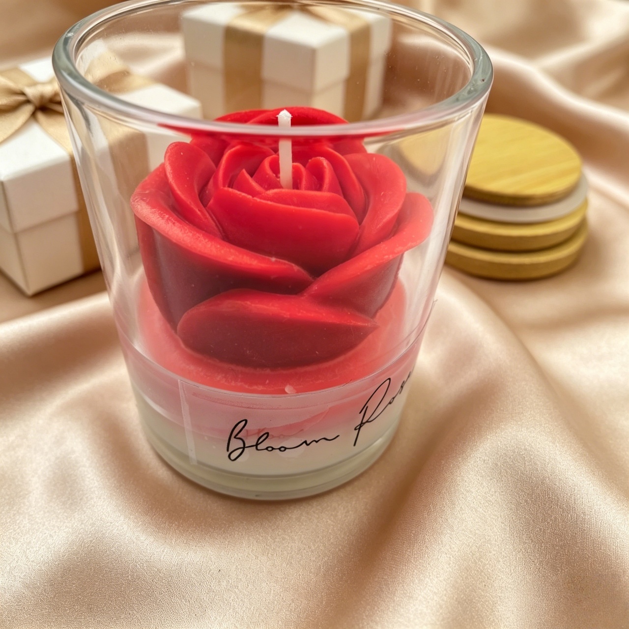 Rose cup flower-shaped candle, - Waxing Kit Home recensie en prijs