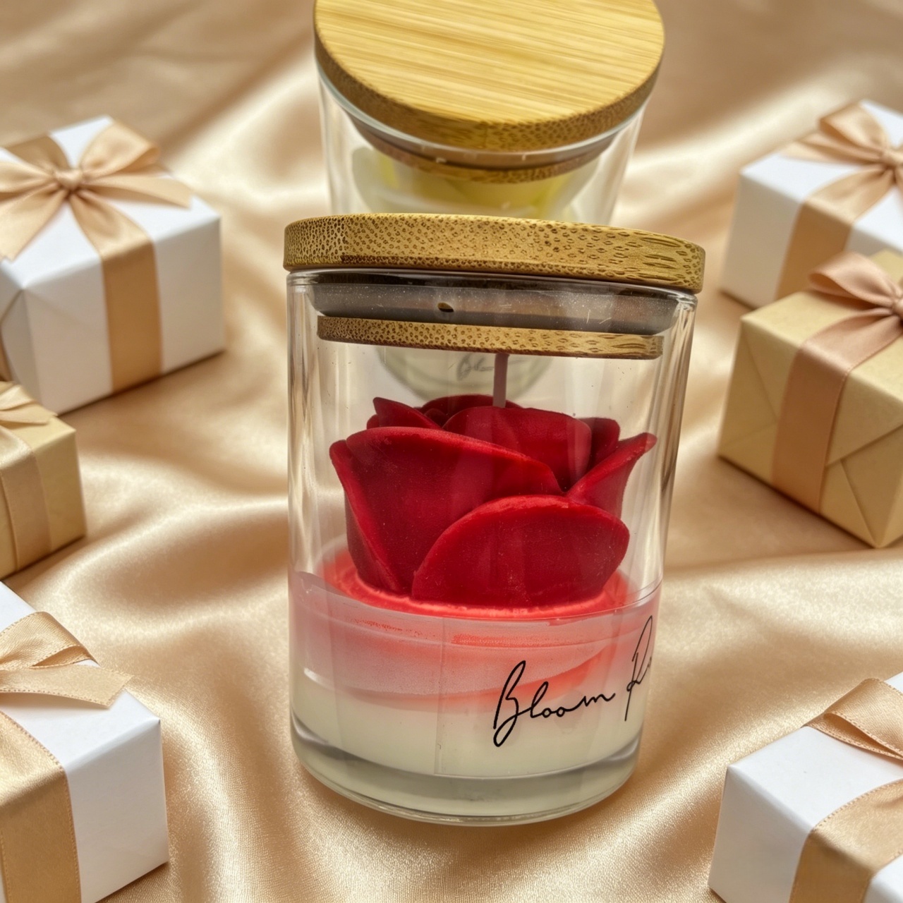 Rose cup flower-shaped candle, - Waxing Kit Home recensie en prijs