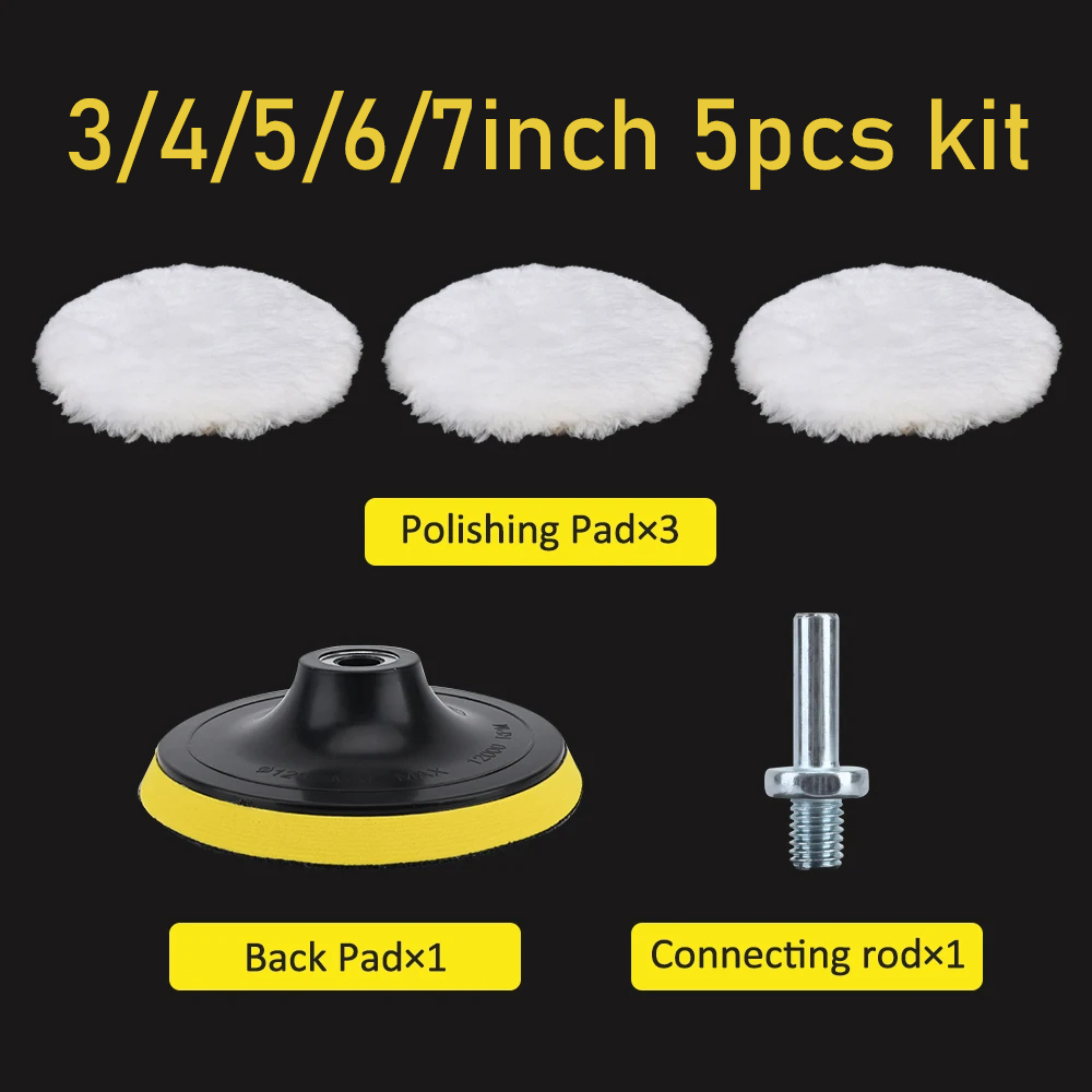 5Pcs 3/4/5/6/7 Inch Car Polish - Waxing Kit Home recensie en prijs