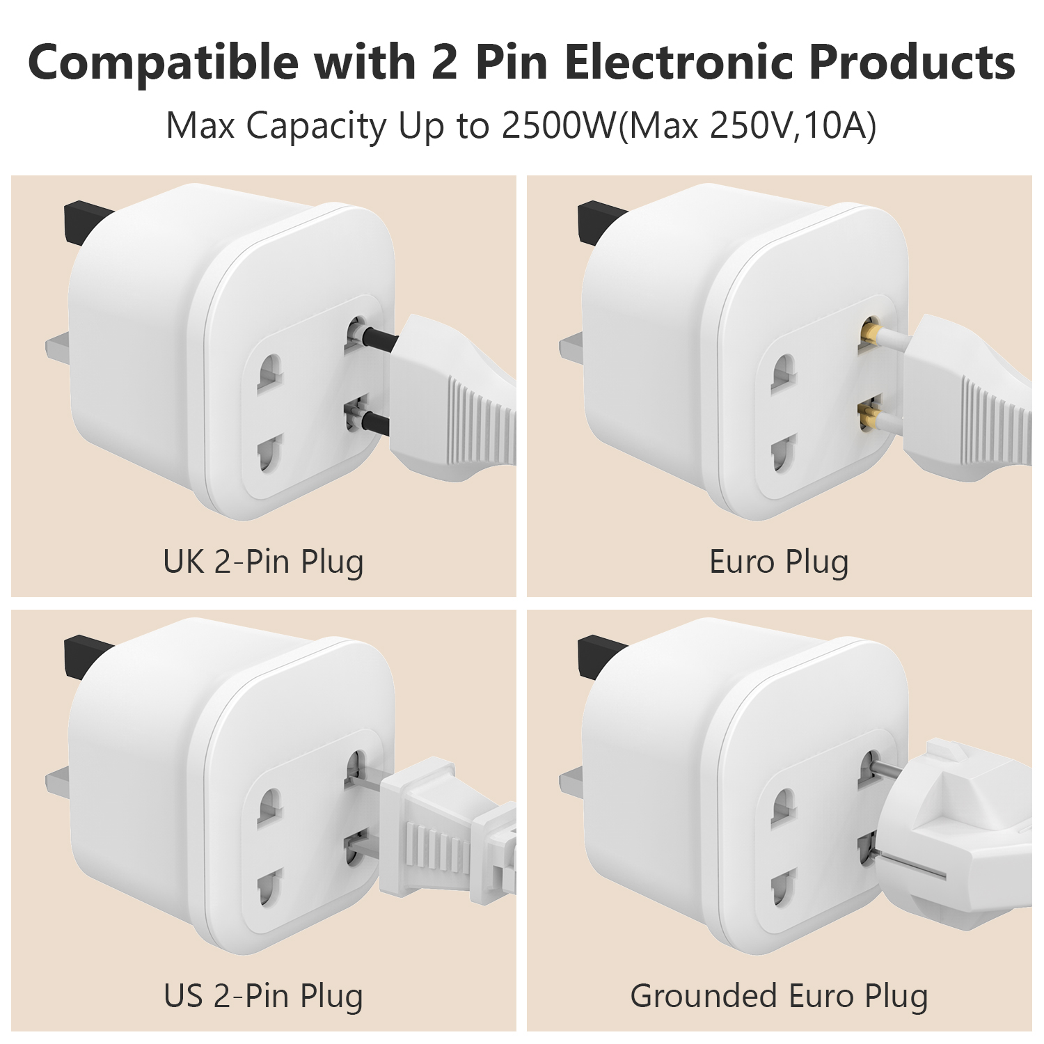 UK 2 Pin to 3 Pin Travel Adapt - Epilator Wireless recensie en prijs